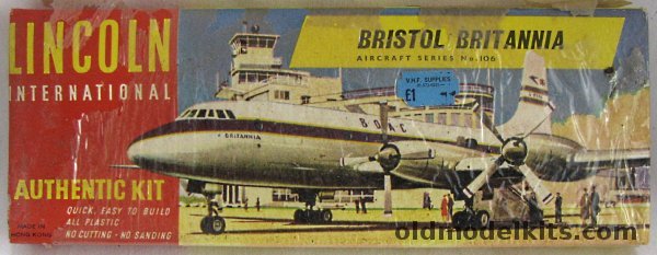 Lincoln 1/166 Bristol Britannia - BOAC, 106 plastic model kit